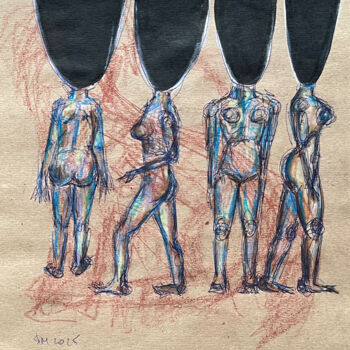 Desenho intitulada "a8y3 / Back to the…" por Leni Smoragdova, Obras de arte originais, Lápis