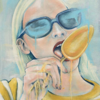 Malerei mit dem Titel "Sweet melting" von Katarina Branisova, Original-Kunstwerk, Acryl