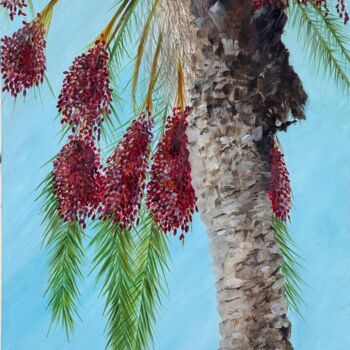Картина под названием "Date palm" - Ali Ahmadi, Подлинное произведение искусства, Акрил Установлен на Деревянная рама для но…