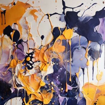 Pintura intitulada "Space Cats2025" por Selena Sashina, Obras de arte originais, Acrílico Montado em Armação em madeira
