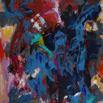Malerei mit dem Titel "New wave - Abstract…" von Peter Kilb, Original-Kunstwerk, Acryl