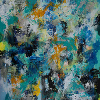 Painting titled "Abstract - J1 - 203" by Peter Kilb, Original Artwork, Acrylic
