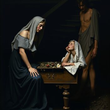 Digitale Kunst mit dem Titel "Frivolities" von Kubicol, Original-Kunstwerk, Digitaldruck