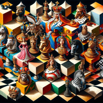 「The Royal Masquerad…」というタイトルのデジタルアーツ Alberto Capitaniによって, オリジナルのアートワーク, AI生成画像