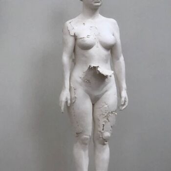 Skulptur mit dem Titel "La Mue 3" von Guillaume Werle, Original-Kunstwerk, Gips