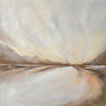 Malerei mit dem Titel ""Silence of the Daw…" von Tiana Karapetian, Original-Kunstwerk, Acryl Auf Keilrahmen aus Holz montiert