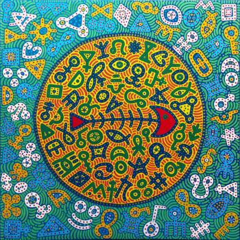 Pintura intitulada "The Messenger" por Xueka, Obras de arte originais, Acrílico