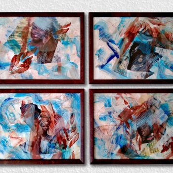 Pintura intitulada "The lines of femini…" por Liubov Samoilova, Obras de arte originais, Acrílico