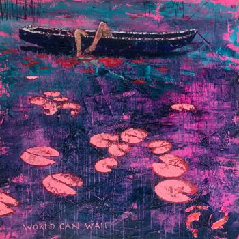 Pintura intitulada "world can wait" por Philip Michael Martin, Obras de arte originais, Acrílico