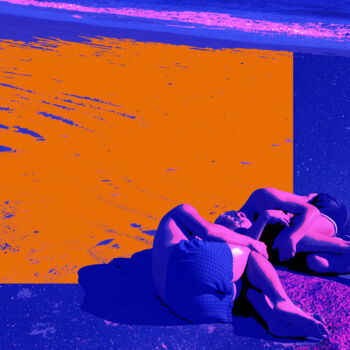 「G#S# / Sunrise and…」というタイトルの写真撮影 Leni Smoragdovaによって, オリジナルのアートワーク, アナログ写真 アルミニウムにマウント