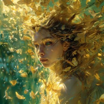 Painting titled "Love Elixir" by Andre Gulyaev, Original Artwork, Oil Mounted on Wood Stretcher frame