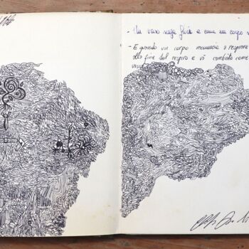 Disegno intitolato "01/26 Quaderno Dise…" da Claudio Mario Andrea, Opera d'arte originale, Biro