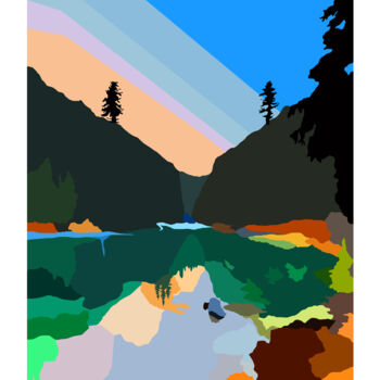 Printmaking titled "Beautiful Sunset" by Marion Sagon, Original Artwork, 2D Digital Work