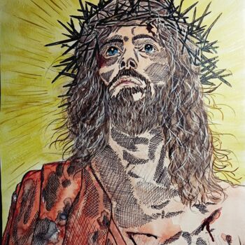 Peinture intitulée "Муки Христа" par Svetlana Soloveva, Œuvre d'art originale, Aquarelle