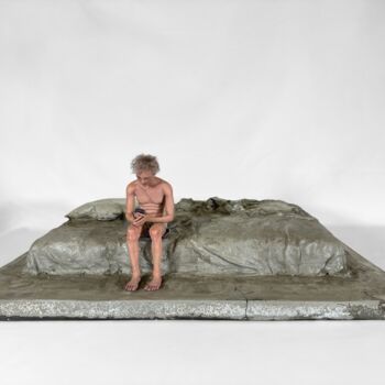 Escultura titulada "Guten Morgen" por Koshmak, Obra de arte original, Arcilla polimérica