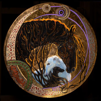 Malerei mit dem Titel ""The Talisman"" von Fefa Koroleva, Original-Kunstwerk, Öl
