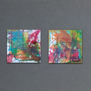 绘画 标题为“Abstract Art Set Co…” 由Diana Dimova - Traxi, 原创艺术品, 水彩