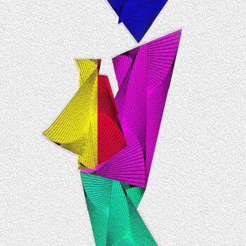 数字艺术 标题为“Woman with a Vase I…” 由Charles Talkoff, 原创艺术品, 2D数字工作
