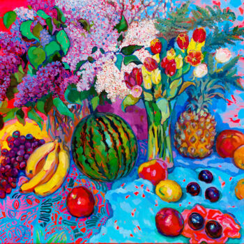 Peinture intitulée "Petal Melody of Lil…" par Anastasiia Kurkova, Œuvre d'art originale, Huile Monté sur Châssis en bois