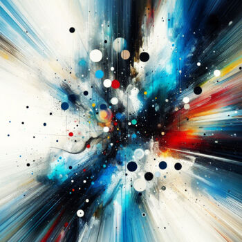 "Explosive Cosmos  #…" başlıklı Tablo Lee Eggstein tarafından, Orijinal sanat, Akrilik Ahşap Sedye çerçevesi üzerine monte e…