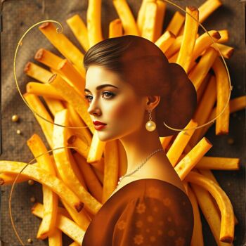 "Emma" başlıklı Dijital Sanat Davina Dugnas tarafından, Orijinal sanat, Fotoşoplu fotoğrafçılık Ahşap Sedye çerçevesi üzerin…