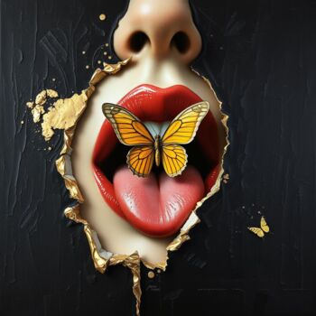 Arte digital titulada "Fragile" por Davina Dugnas, Obra de arte original, Pintura Digital Montado en Bastidor de camilla de…