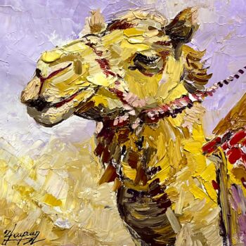 제목이 "The Proud Traveler"인 미술작품 Vahe Bagumyan로, 원작, 기름 나무 들것 프레임에 장착됨