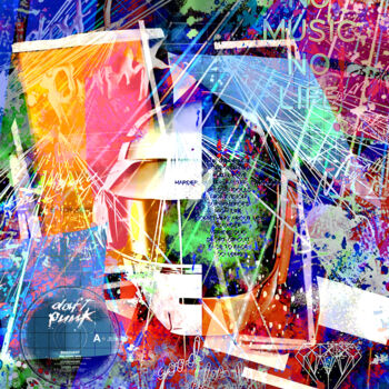 "pop art célébrité 1…" başlıklı Dijital Sanat Yank tarafından, Orijinal sanat, Dijital Kolaj Ahşap Sedye çerçevesi üzerine m…