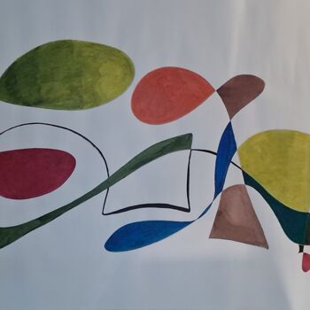 绘画 标题为“Abstraction de mai” 由Eloi Camus, 原创艺术品, 墨