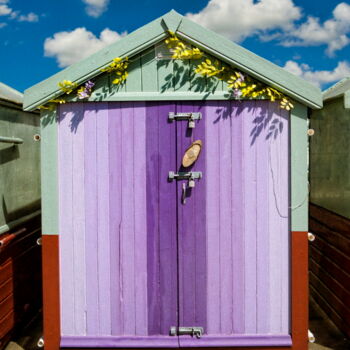 Photography titled "Beach cabine" by Hervé Gergaud, Original Artwork, Digital Photography