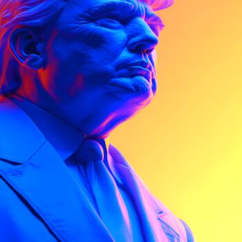 Arts numériques intitulée "Portrait Futuriste…" par Frédéric Font (Chroma), Œuvre d'art originale, Peinture numérique Monté…