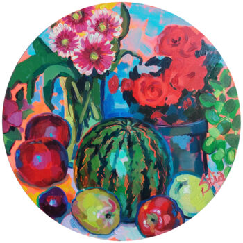 Peinture intitulée "Living Canvas" par Anastasiia Kurkova, Œuvre d'art originale, Huile Monté sur Châssis en bois