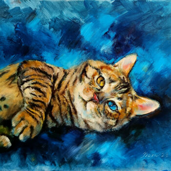 Ζωγραφική με τίτλο "Custom Pantherina C…" από Eleonora Taranova, Αυθεντικά έργα τέχνης, Λάδι Τοποθετήθηκε στο Ξύλινο φορείο…