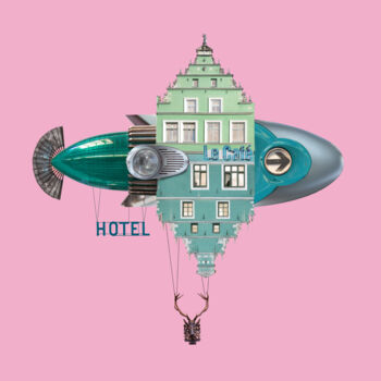 Digitale Kunst mit dem Titel "Rosy Dream Hotzel" von Matthias Jung, Original-Kunstwerk, Digitale Fotografie