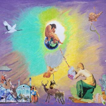 "Terra Mirabilium Te…" başlıklı Kolaj Isabelle Flegeau tarafından, Orijinal sanat, Kolaj