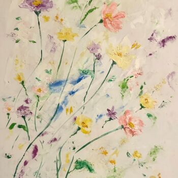 "Blooming Heart: Whe…" başlıklı Tablo Dasha Jan tarafından, Orijinal sanat, Petrol Ahşap Sedye çerçevesi üzerine monte edilm…