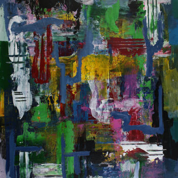 Malerei mit dem Titel "Abstract landscape…" von Peter Kilb, Original-Kunstwerk, Acryl