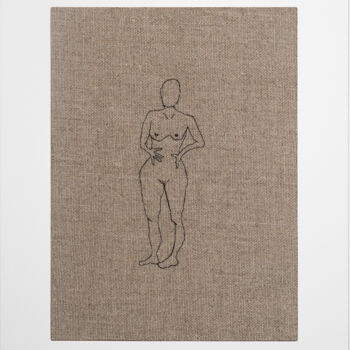 Arte textil titulada "Nude No.3. Series "…" por Lena Ash, Obra de arte original, Bordado