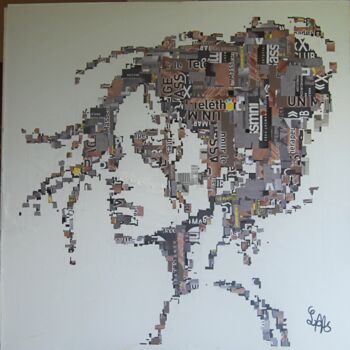 Collages intitolato "ORNELLA" da Jacques Lacourrege, Opera d'arte originale, Collages