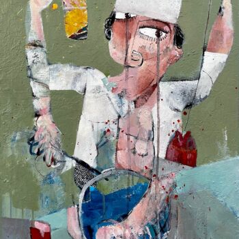 Peinture intitulée "Chef" par Gabriele Poidomani (Kiro), Œuvre d'art originale, Acrylique