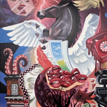 Peinture intitulée "Semper in motu" par Rinetta Feliz, Œuvre d'art originale, Huile Monté sur Châssis en bois