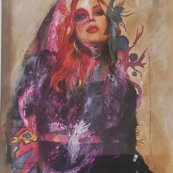 Collages titled "Fausse BB" by Abricodéal Îles, Original Artwork, Acrylic Mounted on Other rigid panel