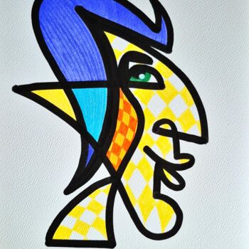 Drawing titled "Florence" by Art De Noé, Original Artwork, Acrylic