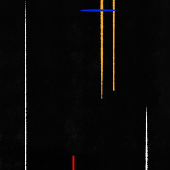 Arts numériques intitulée "Syntaxe Primaire N°2" par Franck Gérard, Œuvre d'art originale, Peinture numérique Monté sur Châs…
