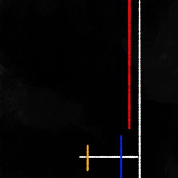 Arts numériques intitulée "Syntaxe Primaire N°3" par Franck Gérard, Œuvre d'art originale, Peinture numérique Monté sur Châs…