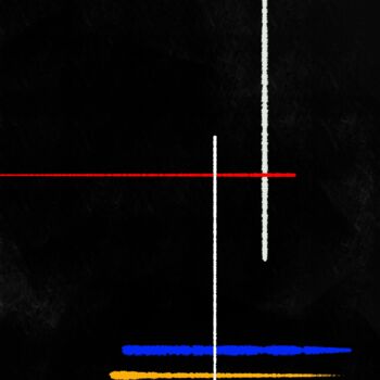 Arts numériques intitulée "Syntaxe Primaire N°5" par Franck Gérard, Œuvre d'art originale, Peinture numérique Monté sur Châs…