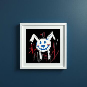 Prenten & gravures getiteld "Bunny Boo!" door Ivy Blue, Origineel Kunstwerk, Digitale afdruk