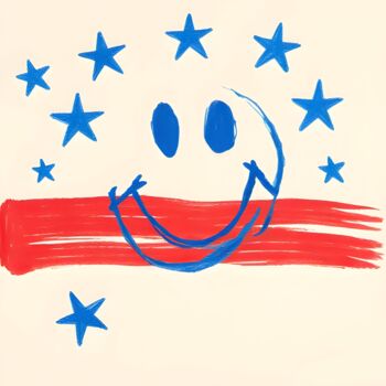 Εκτυπώσεις & Χαρακτικά με τίτλο "Starry-Eyed Smile" από Ivy Blue, Αυθεντικά έργα τέχνης, Ψηφιακή εκτύπωση