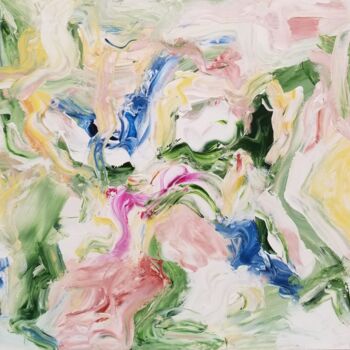 제목이 "Unruly Grace - 2025"인 미술작품 Johanne Monique Dufour (Monique J Dufour)로, 원작, 아크릴 나무 들것 프레임에 장착됨