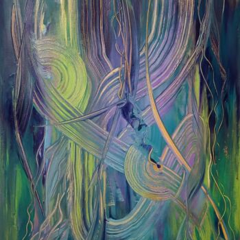 Pintura intitulada "The thoughts about…" por Yulia Larionova, Obras de arte originais, Acrílico Montado em Armação em madeira